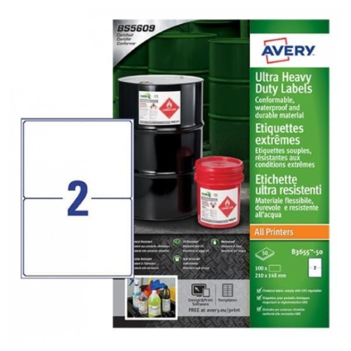 AVERY ETICHTESLIN 210X148MM LASERINK 50FF